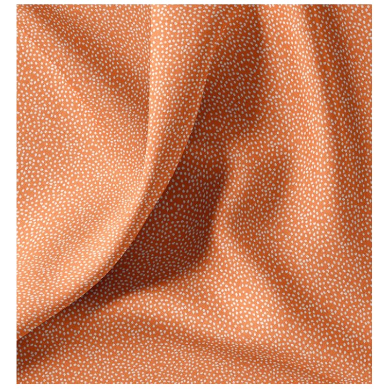 67981 TEJIDO ESTAMPADO ROHAN (06) 1.50 M. 115 GR/M2. ALGODON 100% NARANJA Venta en piezas de 10.00 M
