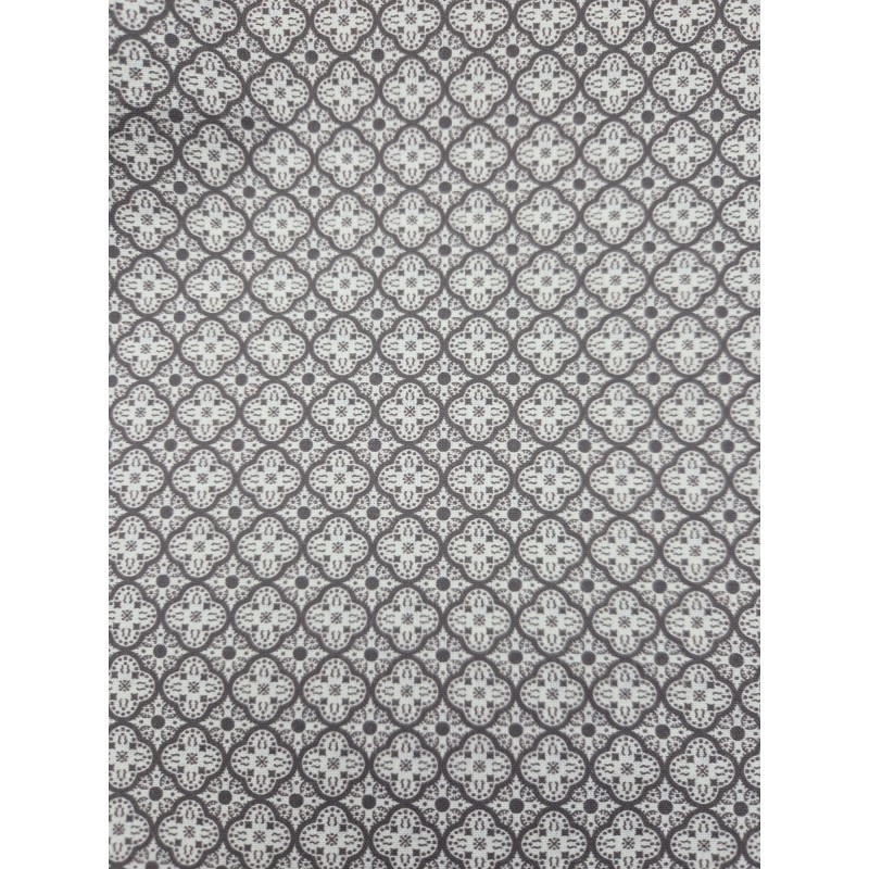 68022 TEJIDO ESTAMPADO SESAMO (85) 150 CM. 145 GR/M2. ALGODON 100% NATURAL/MARRON Venta en piezas de 10.00 M