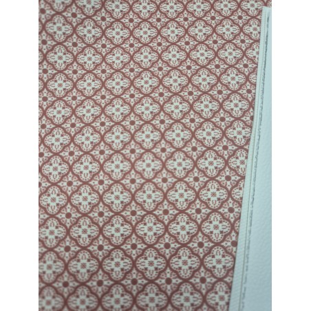 68028 TEJIDO ESTAMPADO SESAMO (91) 150 CM. 145 GR/M2. ALGODON 100% NATURAL/TEJA Venta en piezas de 10.00 M