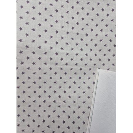 68031 TEJIDO ESTAMPADO SESAMO (94) 150 CM. 145 GR/M2. ALGODON 100% NATURAL/MORADO Venta en piezas de 10.00 M