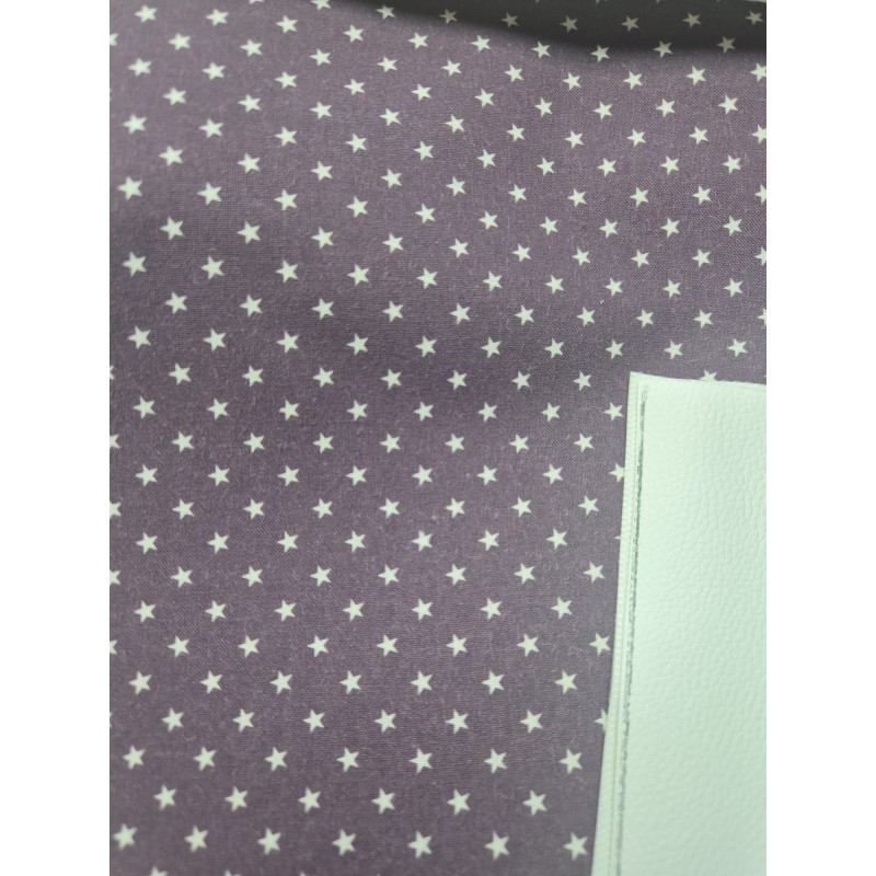 68032 TEJIDO ESTAMPADO SESAMO (95) 150 CM. 145 GR/M2. ALGODON 100% MORADO/NATURAL Venta en piezas de 10.00 M