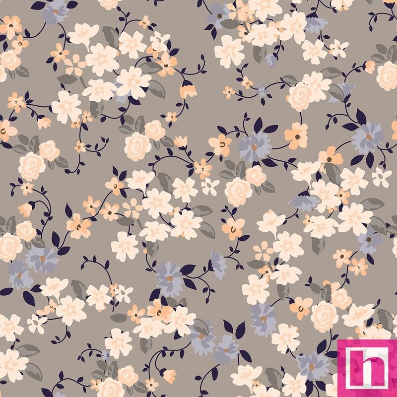 68098 TEJIDO ESTAMPADO LIBERTY SOHO (04) 1.40 M. 110 GR/M2. ALGODON 100% TIERRA Venta en piezas de 10.00 M