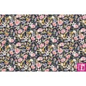 68100 TEJIDO ESTAMPADO LIBERTY SOHO (06) 1.40 M. 110 GR/M2. ALGODON 100% NEGRO Venta en piezas de 10.00 M