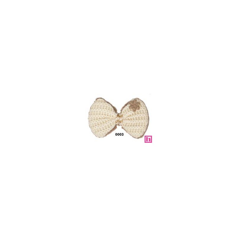 762242-03 APLICACION INFANTIL DIARA-LAZO 75X45 MM. POLIESTER/ALGODON 100% MARFIL Venta en piezas de 10.00 U