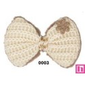 762242-03 APLICACION INFANTIL DIARA-LAZO 75X45 MM. POLIESTER/ALGODON 100% MARFIL Venta en piezas de 10.00 U