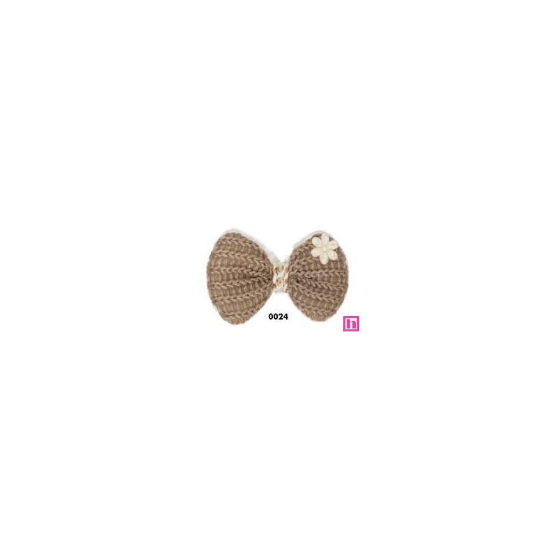 762242-24 APLICACION INFANTIL DIARA-LAZO 75X45 MM. POLIESTER/ALGODON 100% CAMEL Venta en piezas de 10.00 U