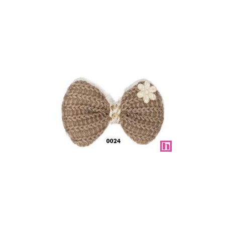 762242-24 APLICACION INFANTIL DIARA-LAZO 75X45 MM. POLIESTER/ALGODON 100% CAMEL Venta en piezas de 10.00 U