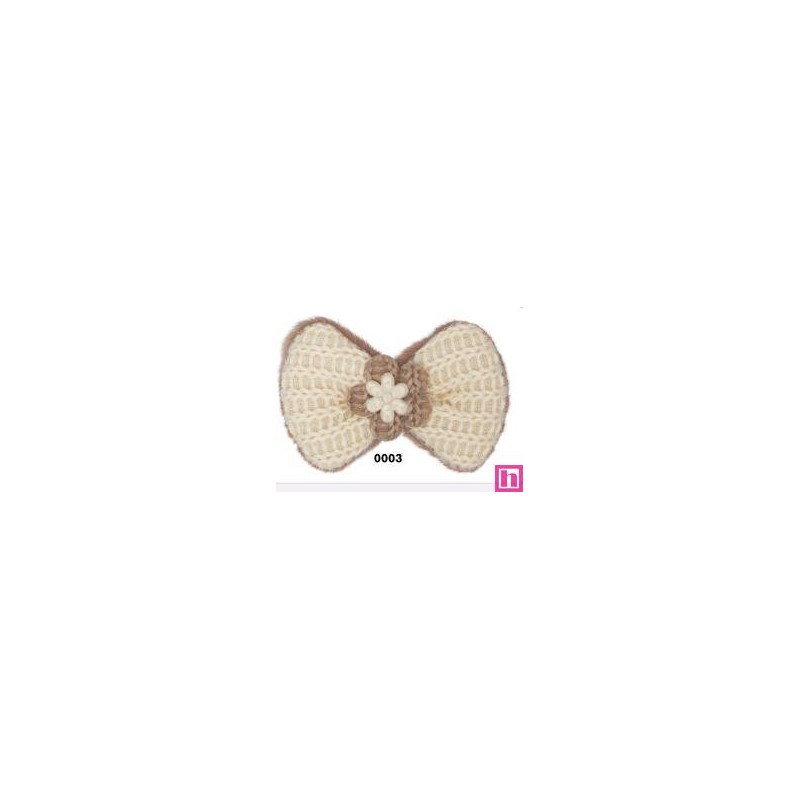 762244-03 APLICACION INFANTIL DIARA-LAZO 75X45 MM. POLIESTER/ALGODON 100% MARFIL Venta en piezas de 10.00 U