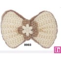 762244-03 APLICACION INFANTIL DIARA-LAZO 75X45 MM. POLIESTER/ALGODON 100% MARFIL Venta en piezas de 10.00 U
