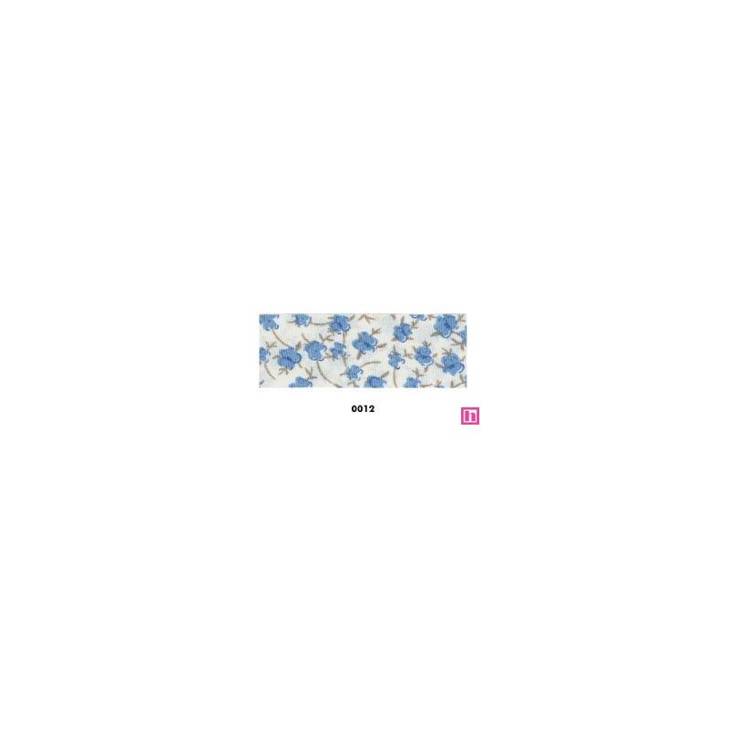 814218-25-0012 CINTA DOBLE ESTAMPADA TIZZIANA 25 MM POLIESTER 100% AZUL Venta en piezas de 22.80 M