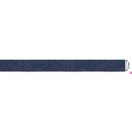 814223-15-20 CINTA VAQUERA MAKENA 15 MM. POLIESTER 100% DENIM MARINO Venta en piezas de 26.70 M
