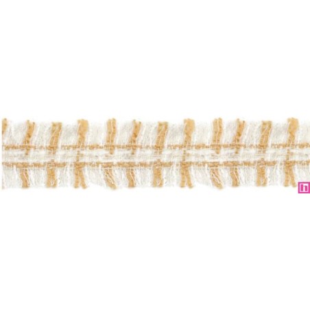 901033-03 GALON FLECO FANTASIA JASIRA 42 MM. POLIESTER 100% NATURAL/BEIG Venta en piezas de 10.00 M