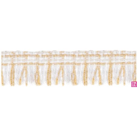 901034-03 FLECO FANTASIA JASIRA 45 MM. POLIESTER 100% NATURAL/BEIG Venta en piezas de 10.00 M