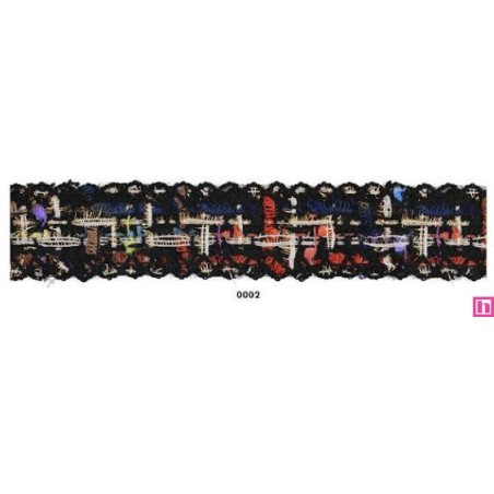 901035-02 GALON FANTASIA KEVIN 30 MM. POLIESTER 100% NEGRO Venta en piezas de 18.00 M