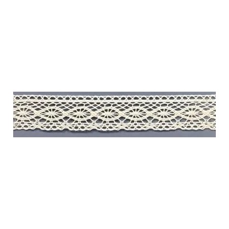 9317-102 PUNTILLA BOLILLO ENEBRO 25 MM. ALGODON 100% MARFIL Venta en piezas de 25.00 M