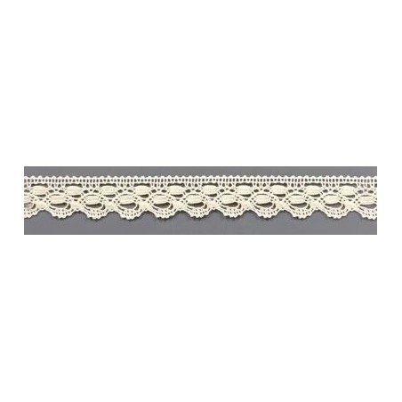 9324-101 PUNTILLA BOLILLO ENELDO 15 MM. ALGODON 100% NATURAL Venta en piezas de 25.00 M