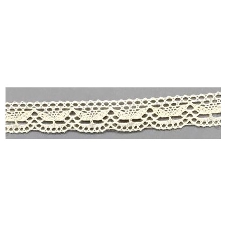 9328-102 PUNTILLA BOLILLO DAIKON 20 MM. ALGODON 100% MARFIL Venta en piezas de 25.00 M