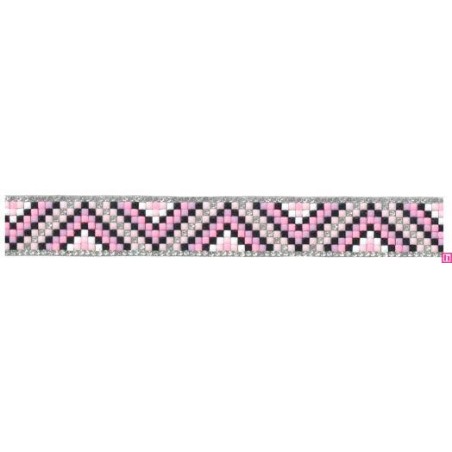 938017-0006 GALON TERMOADHESIVO TIAREX 20 MM. EPOXI+CRISTAL ROSA Venta en piezas de 5.00 M