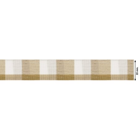 941204-25-0024 CINTA FANTASIA SAGITTA 25 MM. POLIESTER 50%-ALGODÓN 50% CAMEL Venta en piezas de 22.70 M