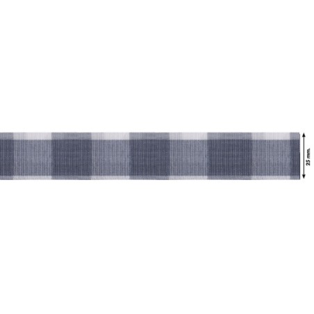 941204-25-0027 CINTA FANTASIA SAGITTA 25 MM. POLIESTER 50%-ALGODÓN 50% GRIS Venta en piezas de 22.70 M