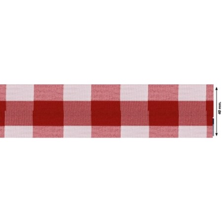 941204-40-0009 CINTA FANTASIA SAGITTA 40 MM. POLIESTER 50%-ALGODÓN 50% ROJO Venta en piezas de 22.70 M