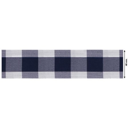 941204-40-0020 CINTA FANTASIA SAGITTA 40 MM. POLIESTER 50%-ALGODÓN 50% MARINO Venta en piezas de 22.70 M