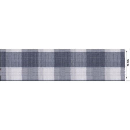 941204-40-0027 CINTA FANTASIA SAGITTA 40 MM. POLIESTER 50%-ALGODÓN 50% GRIS Venta en piezas de 22.70 M