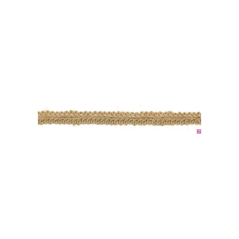 9545 GALON YUTE LEIRE 10 MM ALGODON 100% YUTE 95%-ACRILICO 5% CRUDO Venta en piezas de 25.00 M