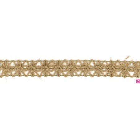 9548 GALON YUTE LEIRE 15 MM ALGODON 100% YUTE 95%-ACRILICO 5% CRUDO Venta en piezas de 25.00 M