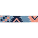 9568-40-3 CINTA REVERSIBLE ETNICA 40 MM. POLIESTER 100% CELESTE/ROSA/AZUL Venta en piezas de 15.00 M