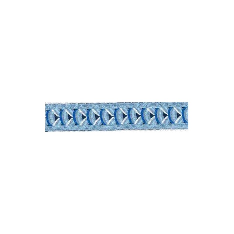 9569-24-3 TAPACOSTURAS ETNICO 24 MM. POLIESTER 100% AZUL Venta en piezas de 15.00 M