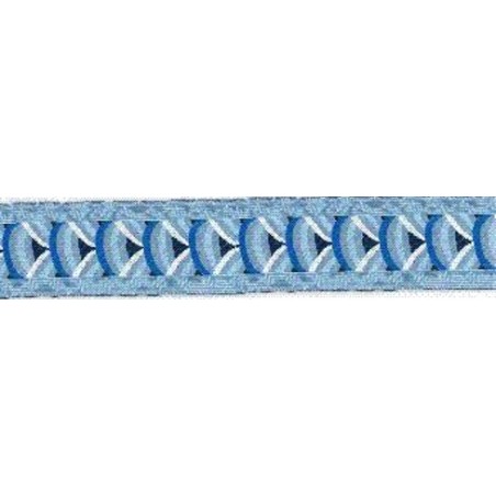 9569-24-3 TAPACOSTURAS ETNICO 24 MM. POLIESTER 100% AZUL Venta en piezas de 15.00 M