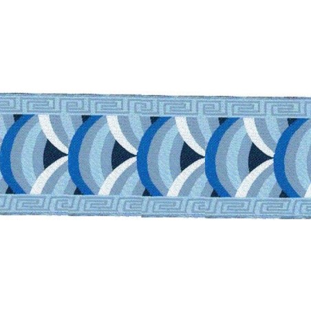 9569-65-3 TAPACOSTURAS ETNICO 65 MM. POLIESTER 100% AZUL Venta en piezas de 15.00 M