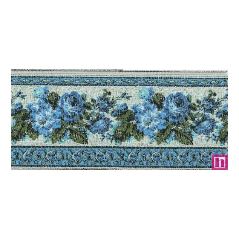 9587-48-2 TAPACOSTURAS JACQUARD VINTAGE 48 MM. POLIESTER - CELESTE Venta en piezas de 15.00 M