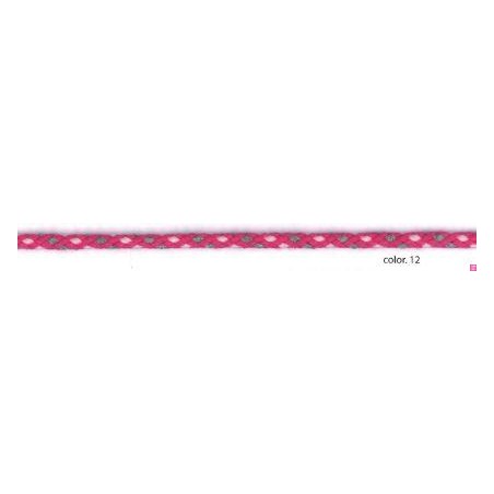9596-12 CORDON FANTASIA LIMUN 5 MM. ALGODON 80%-POLIESTER 20% FUCSIA/ROSA Venta en piezas de 25.00 M