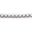9623-36 PUNTILLA BOLILLO ACHIOTE 15 MM. POLIESTER 100% BLANCO/GRANATE Venta en piezas de 25.00 M