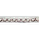 9623-45 PUNTILLA BOLILLO ACHIOTE 15 MM. POLIESTER 100% MARFIL/ROJO Venta en piezas de 25.00 M
