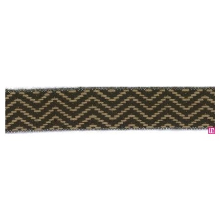 9656-30-7490 CINTA JACQUARD LIMBER 30 MM. ACRILICO 95%-ALGODON 3%-PA 2% MUSGO Venta en piezas de 12.50 M