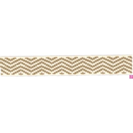 9656-30-9390 CINTA JACQUARD LIMBER 30 MM. ACRILICO 95%-ALGODON 3%-PA 2% NATURAL Venta en piezas de 12.50 M