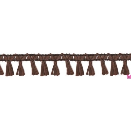 9670-222 FLECO FANTASIA JOHARI 40 MM. VISCOSA 90%-ACRILICO 10% CHOCOLATE Venta en piezas de 12.50 M