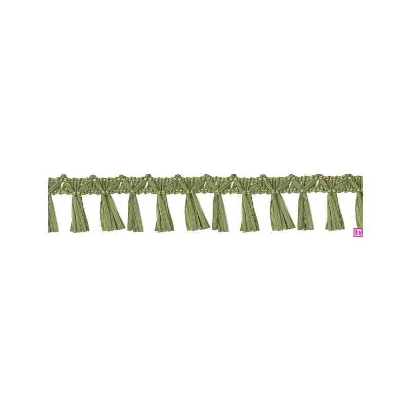 9670-347 FLECO FANTASIA JOHARI 40 MM. VISCOSA 90%-ACRILICO 10% VERDE Venta en piezas de 12.50 M