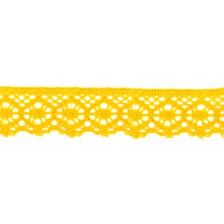 9702-6 PUNTILLA BOLILLO AURORA 30 MM. ALGODON 100% AMARILLO Venta en piezas de 25.00 M