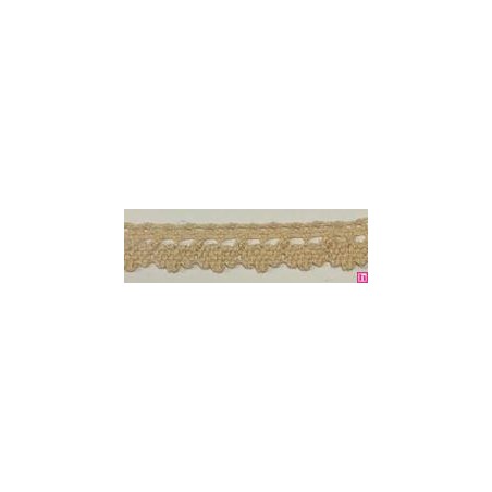 9706-3 PUNTILLA BOLILLO DIEGO 12 MM. ALGODON 100% BEIG Venta en piezas de 25.00 M