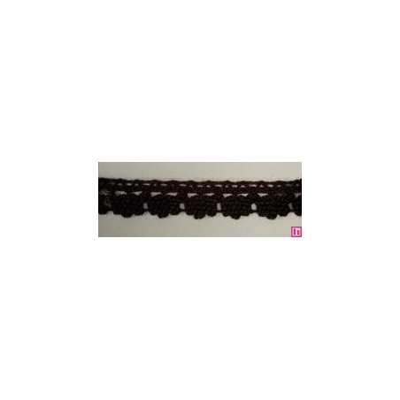 9706-4 PUNTILLA BOLILLO DIEGO 12 MM. ALGODON 100% NEGRO Venta en piezas de 25.00 M