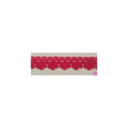 9706-7 PUNTILLA BOLILLO DIEGO 12 MM. ALGODON 100% FUCSIA Venta en piezas de 25.00 M