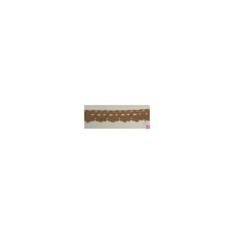 9706-70 PUNTILLA BOLILLO DIEGO 12 MM. ALGODON 100% CAMEL Venta en piezas de 25.00 M