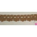 9706-70 PUNTILLA BOLILLO DIEGO 12 MM. ALGODON 100% CAMEL Venta en piezas de 25.00 M