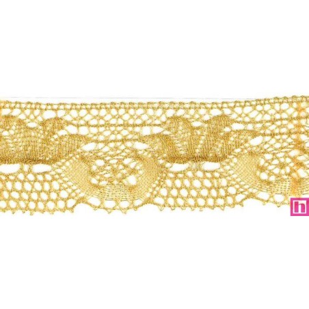 9914-95 PUNTILLA BOLILLO 55 MM MALIA METALOPLASTICO 100% ORO Venta en piezas de 25.00 M