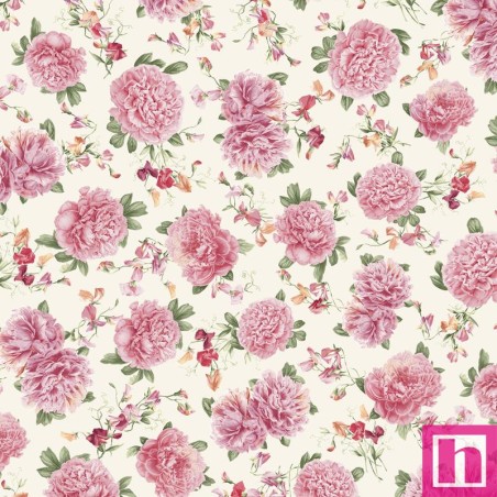 P121-PHIL6532ECRU PATCH. AMERICANO PEONY HILL (04) 110 CM. ALGODON 100% CREMA Venta en piezas de 7.00 M