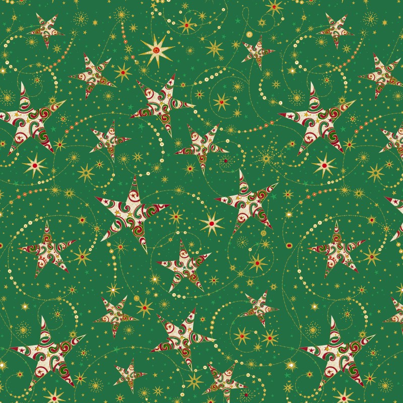 P121-TTRE6319G PATCH. AMERICANO TURNOWSKY TREASURES (09) 110 CM. ALGODON 100% VERDE Venta en piezas de 7.00 M